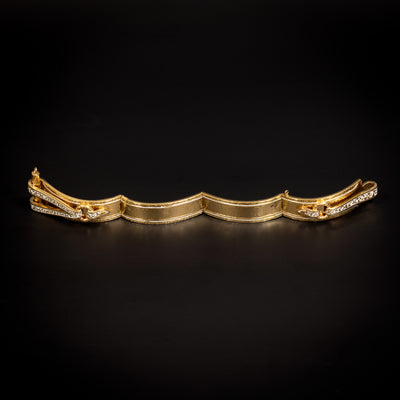 Antique gold bracelet with enamel - #5