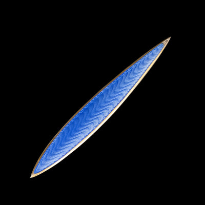 Briefopener van zilver met blauw email - #6