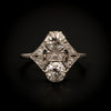 Belle Epoque ring van platina met diamant - #1