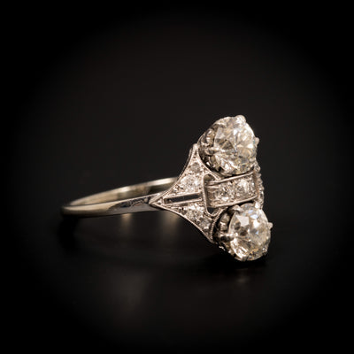 Belle Epoque ring van platina met diamant - #3