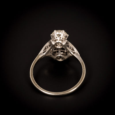Belle Epoque ring van platina met diamant - #4