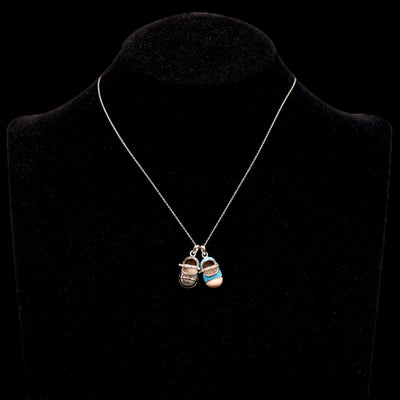 Witgouden hanger met email - #2