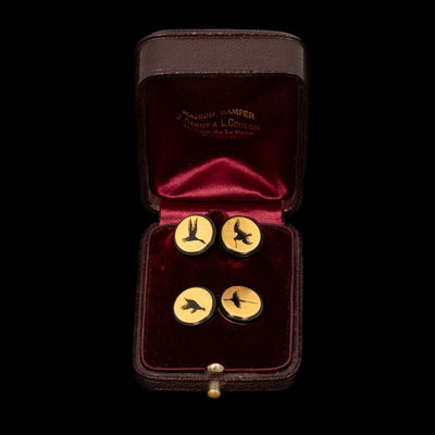 Manchetknopen van goud en onyx - #1