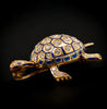 Gouden broche met diamant en email - #4