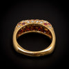 Gouden ring met robijn en diamant