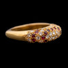 Gold ring with ruby and diamond - #1