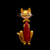 Vintage gouden broche met koraal - #1