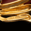 Vintage gouden broche met koraal - #4