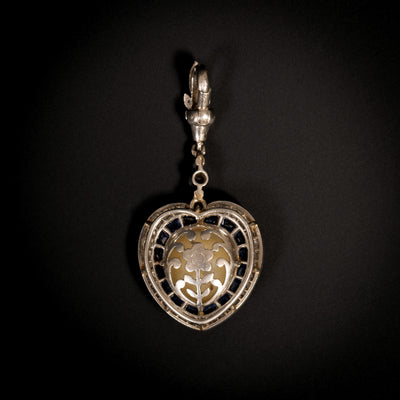 Belle Epoque hanger met saffier, diamant en parel - #2