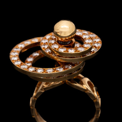 Motion Ring / Spinner Ring in goud met diamant - #4
