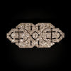 Platina dubbelbroche met diamant