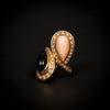 Vintage ring met diamant, onyx en koraal - #5