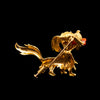 Gouden broche in de vorm van een hond met been - #2