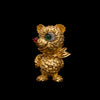 Beertje van goud, smaragd en diamant