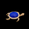 Turtle brooch with lapis lazuli and diamond