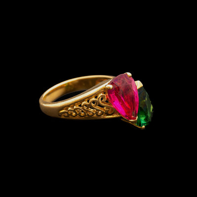 Vintage gouden ring met toermalijn - #4