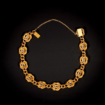 Antique gold bracelet with diamonds - #5
