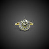 Grote gouden solitaire ring met natuurlijke diamant