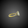 Grote gouden solitaire ring met natuurlijke diamant