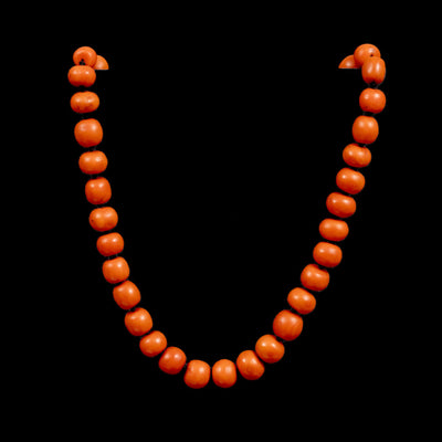 Necklace with coral and gold clasp - #4