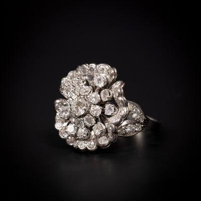 Cocktail ring with 42 brilliant cut diamonds - #1