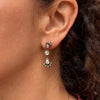 Antique earrings with rose-cut diamonds