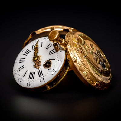 18e eeuws gouden zakhorloge in prachtige kast - #5