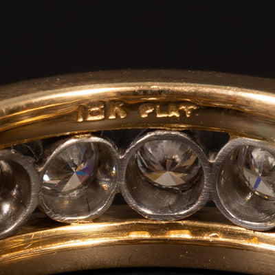 Vintage alliance ring with diamond - #5