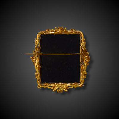 Antieke gouden broche met micromozaiek - #2