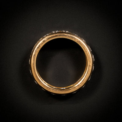 Vintage alliance ring with diamond - #3