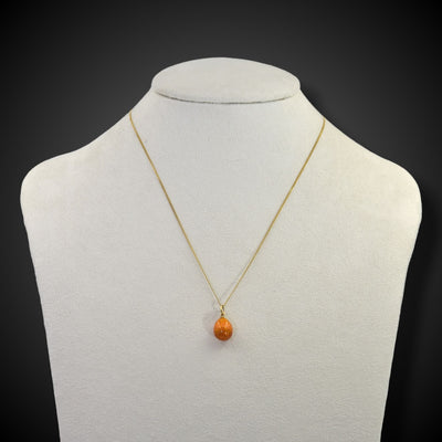 Eivormige hanger in goud en email - #2