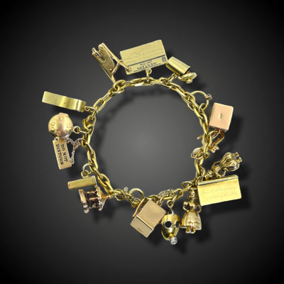 Vintage gouden bedelarmband - #1