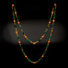 Long necklace with coral and chrysoprase - #2