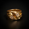 Antieke slangenring met diamant