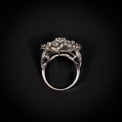 Cocktail ring with 42 brilliant cut diamonds - #5