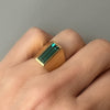 Opvallende gouden ring met groene toermalijn - #5
