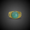 Vintage ring with jade and diamonds - #1