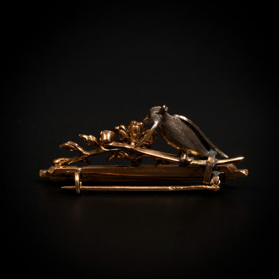 Broche van goud, zilver, diamant en robijn - #4