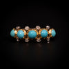 Victoriaanse ring met turquoise stenen - #3