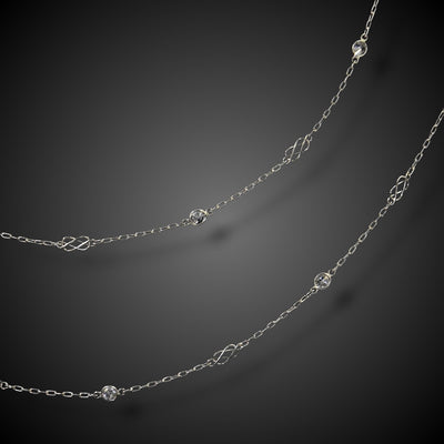 Art Deco collier platina en diamant - #2