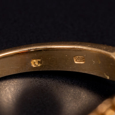 Antieke gouden ring met opaal en diamant - #8