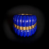 Grote gouden ring met lapis lazuli