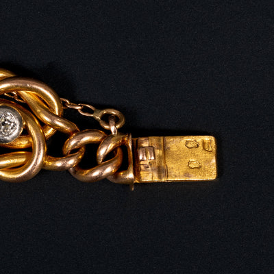 Antique gold bracelet with diamonds - #3