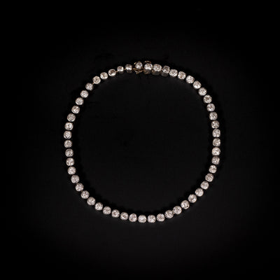 Twee rivière armbanden in goud, platina en diamant - #1