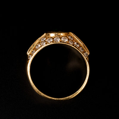 Vintage ring met smaragd en diamant - #5