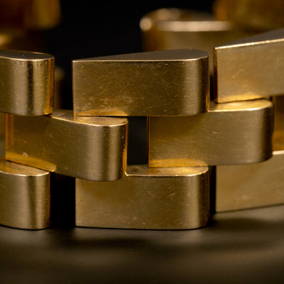 Retro tank bracelet in 18 carat gold - #3