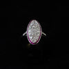 Art Deco ring with diamonds and rubies - #1