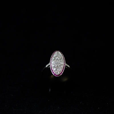 Art Deco ring with diamonds and rubies - #2