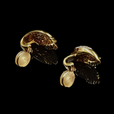 Ring 18k with swan's head and diamond - #4