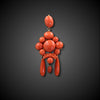 Brooch/pendant with coral boutons - #1